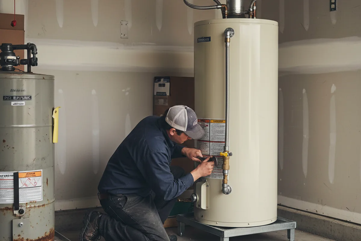 Water heater and shutoff valve replacement in Warnerville